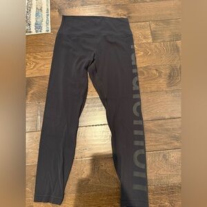 Lululemon logo leggings 25” black